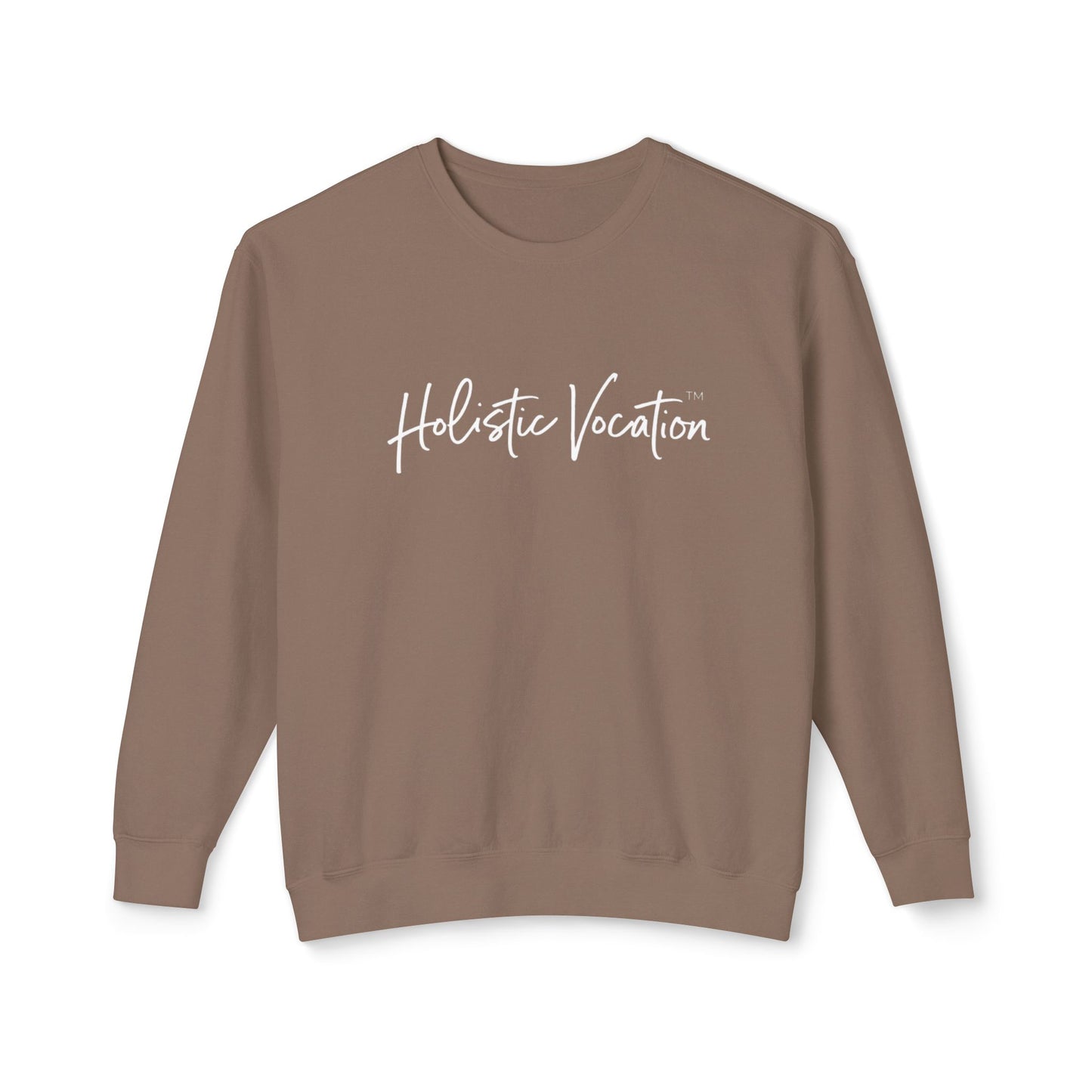 Crewneck Sweatshirt — 'Holistic Vocation' Front + 'got purpose?' Back Minimal Motivational Pullover