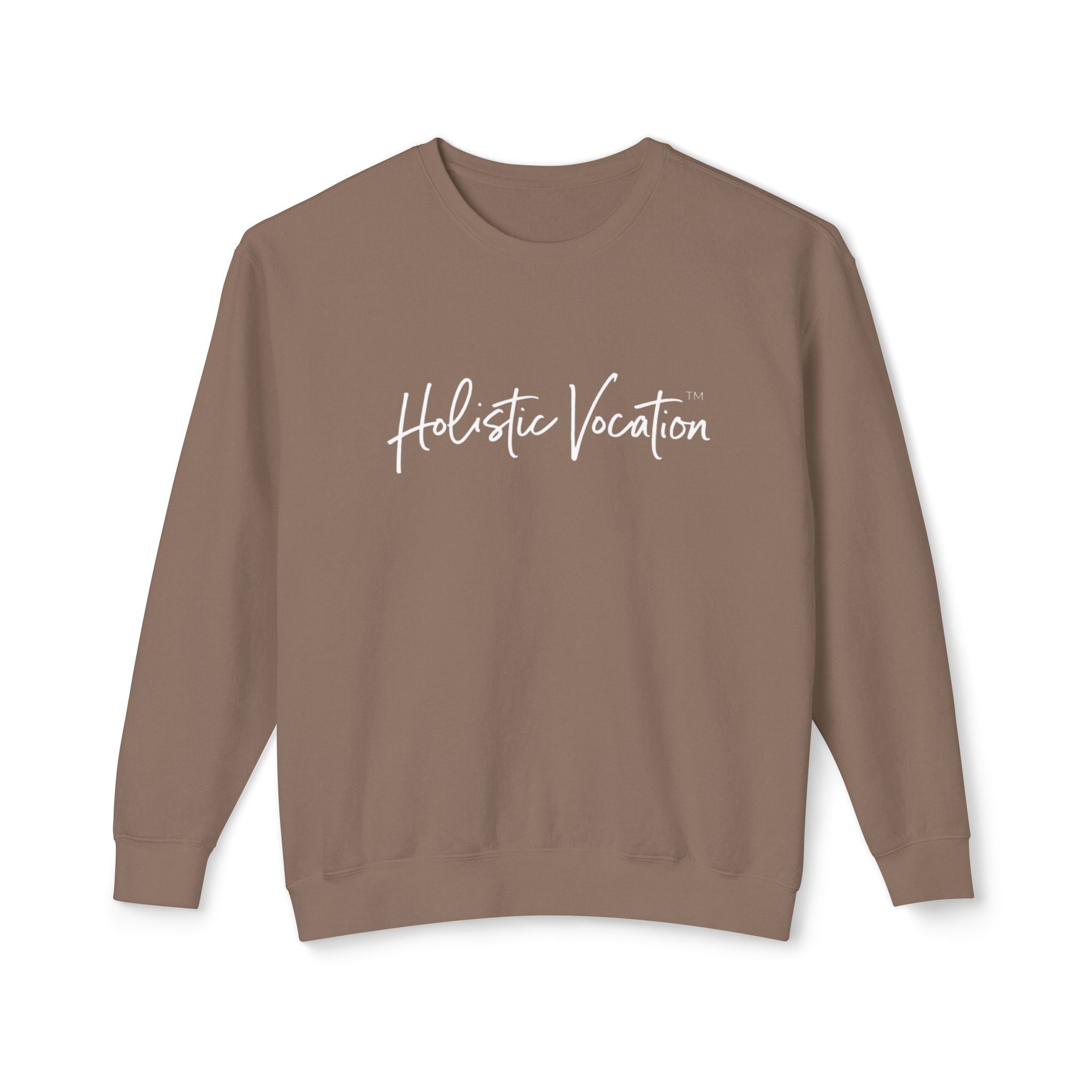 Crewneck Sweatshirt — 'Holistic Vocation' Front + 'got purpose?' Back Minimal Motivational Pullover