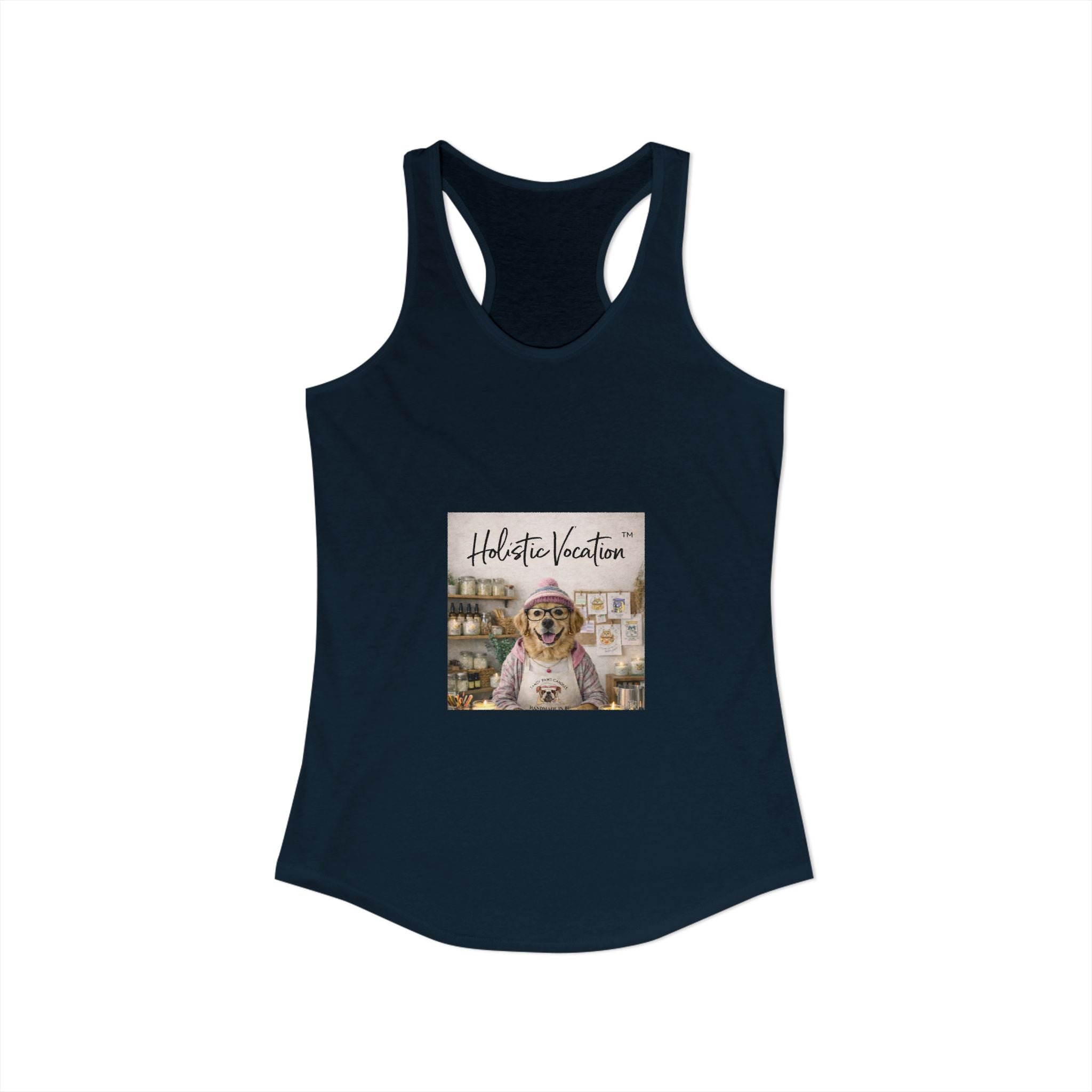 Honor your vocation Cute Puppy Baker Graphic Women's Ideal Racerback Tank
