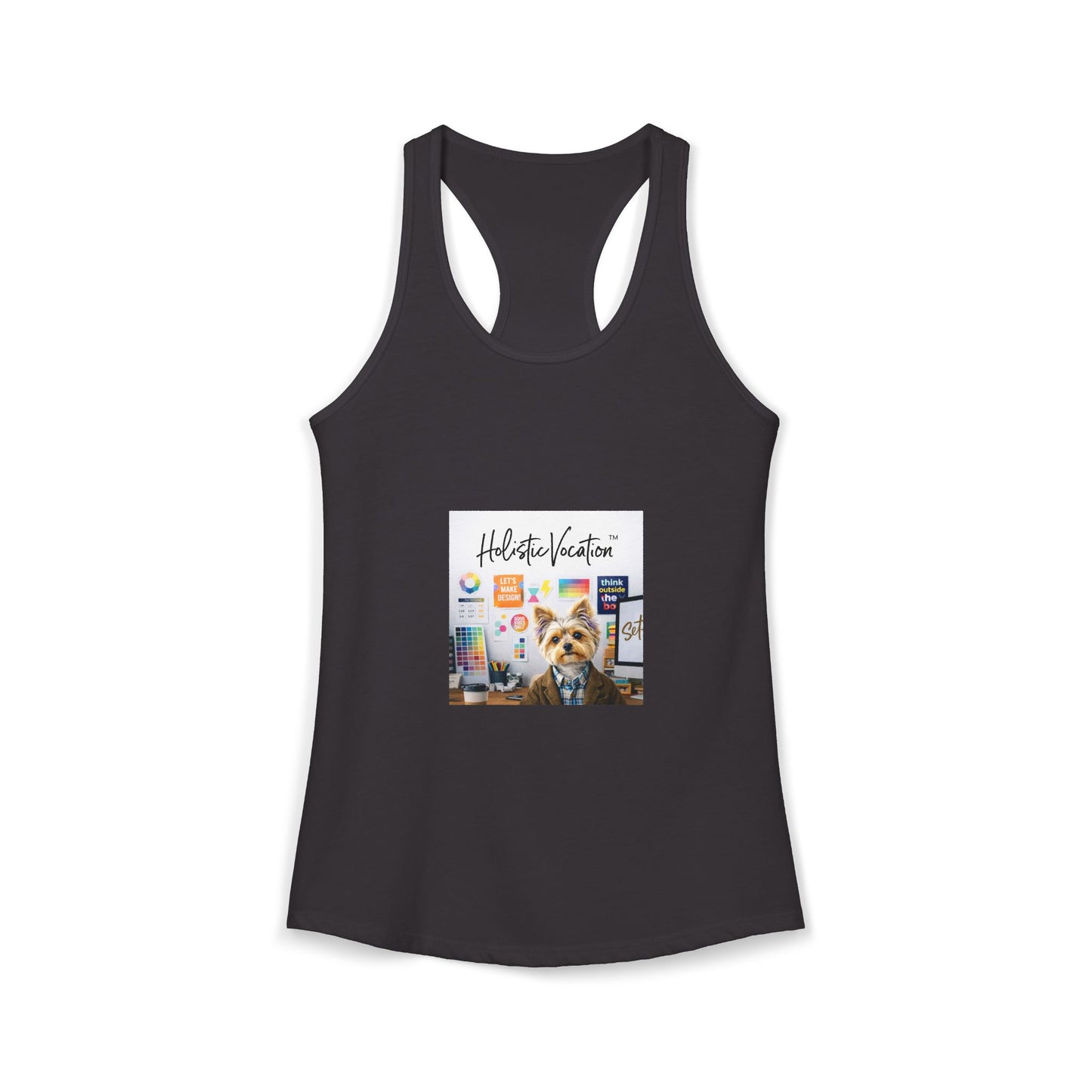 Honor your vocation Beach Dog Graphic Women's Ideal Racerback Tank