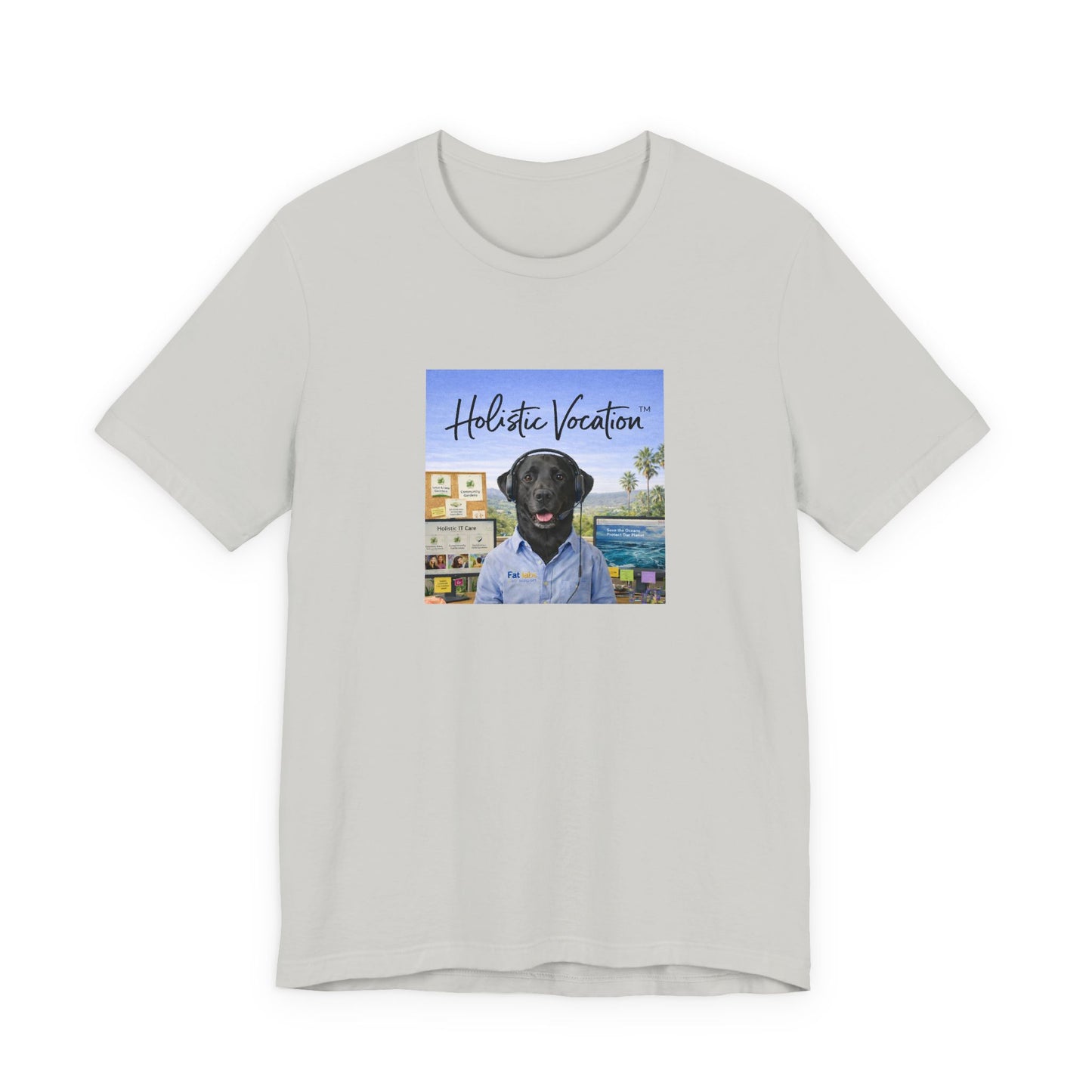 Holistic Vocation T-Shirt — Black Labrador Beach Portrait Tee