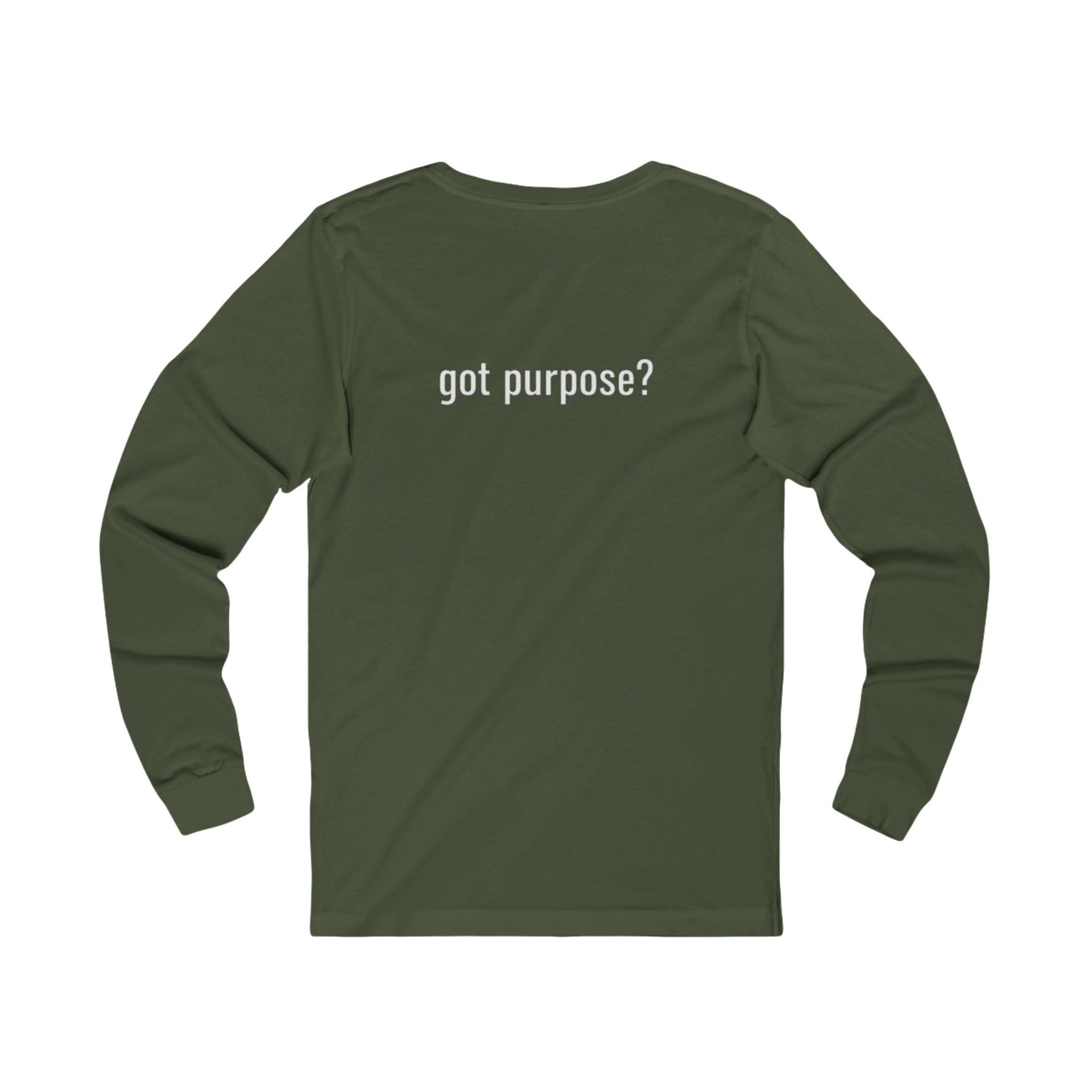 Holistic Vocation Long Sleeve Tee — “got purpose?” Wellness Shirt - White Design
