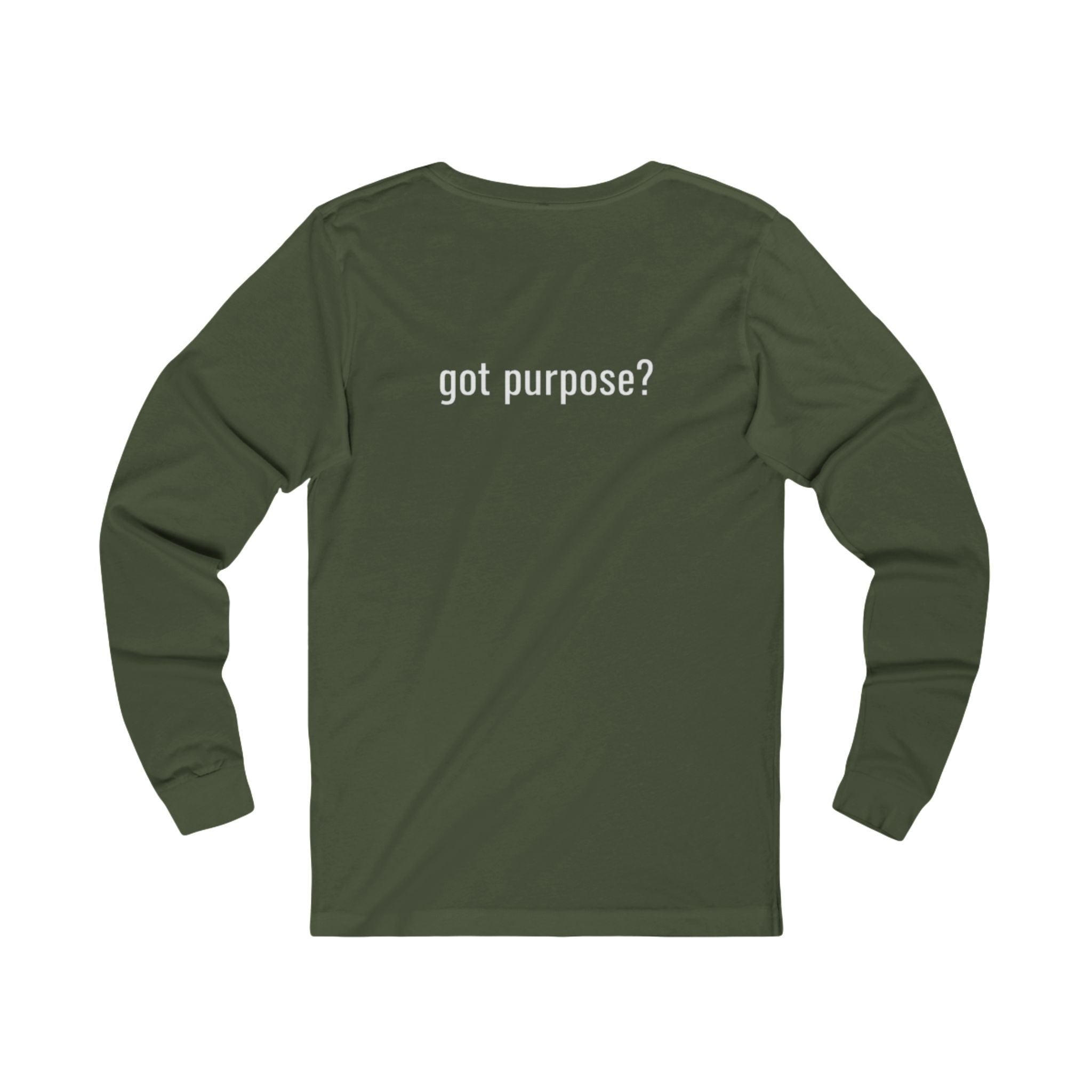 Holistic Vocation Long Sleeve Tee — “got purpose?” Wellness Shirt - White Design