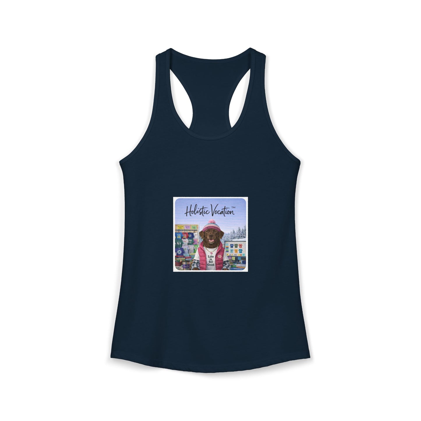 Honor your vocation Retro Dog Graphic Women's Ideal Racerback Tank
