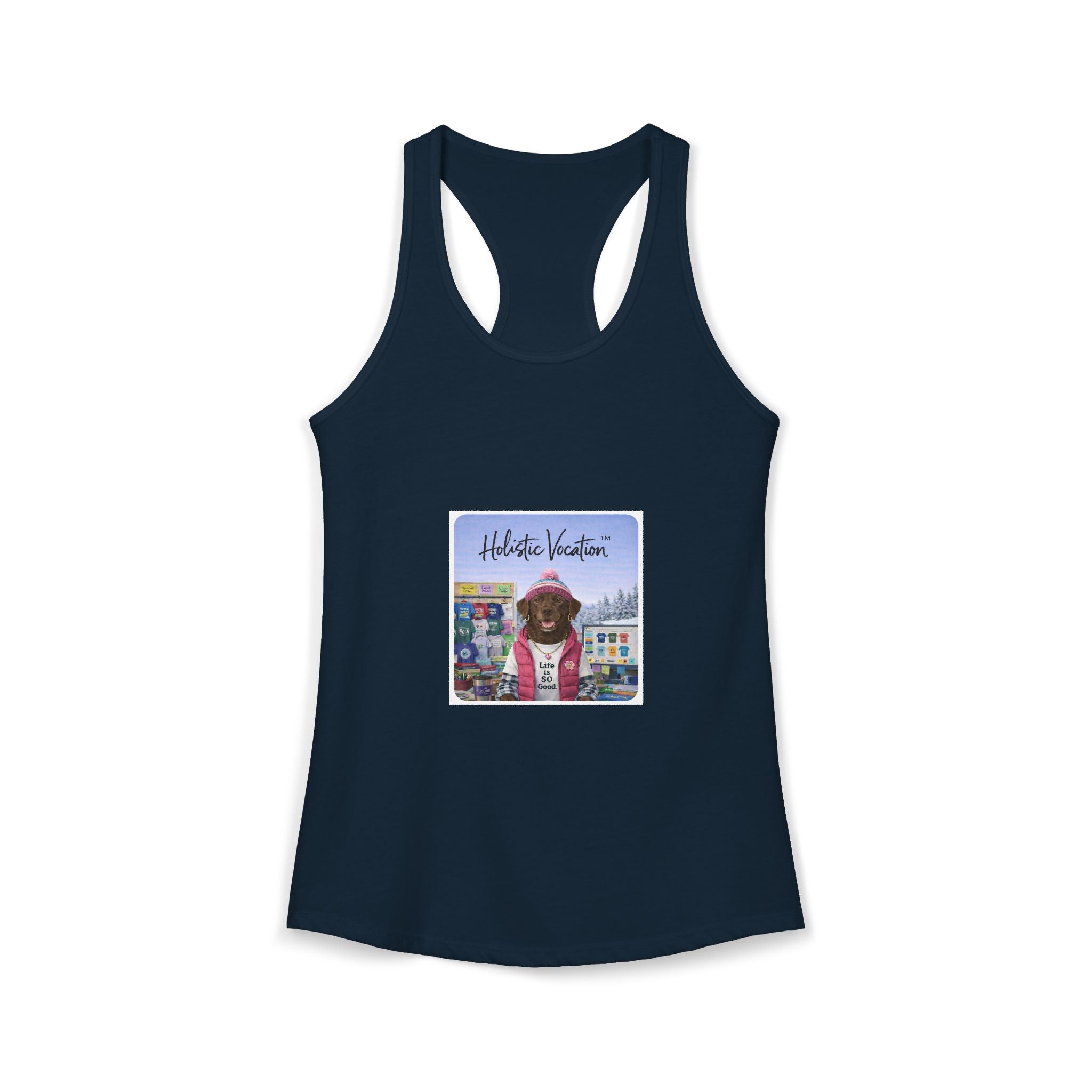 Honor your vocation Retro Dog Graphic Women's Ideal Racerback Tank