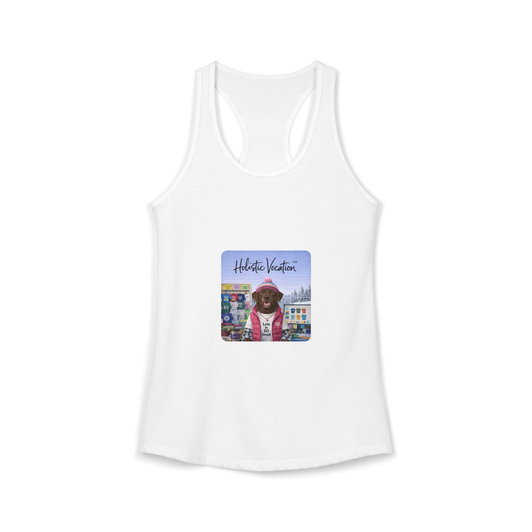 Honor your vocation Retro Dog Graphic Women's Ideal Racerback Tank
